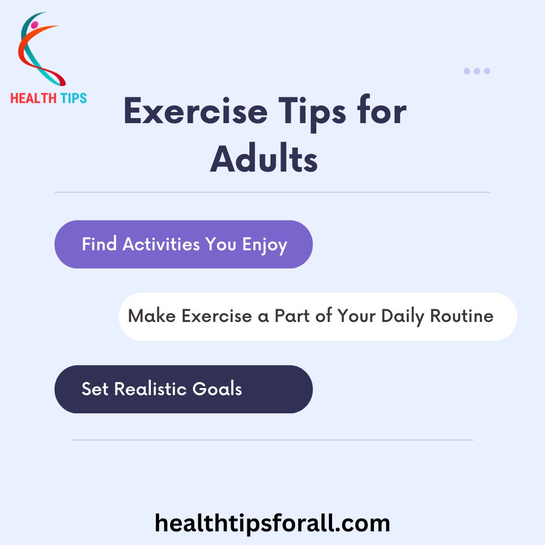Health tips for adults